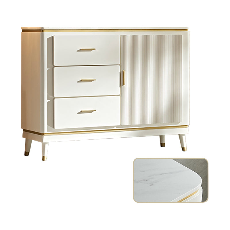 Glam Style Sideboard Wooden Dining Sideboard with Doors for Living Room