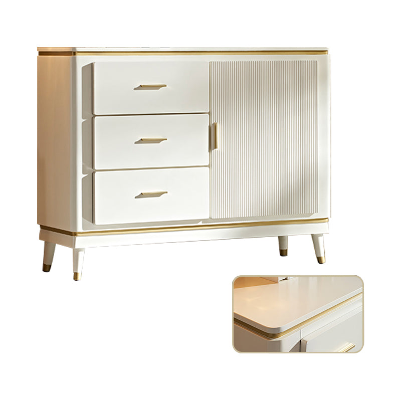 Glam Style Sideboard Wooden Dining Sideboard with Doors for Living Room