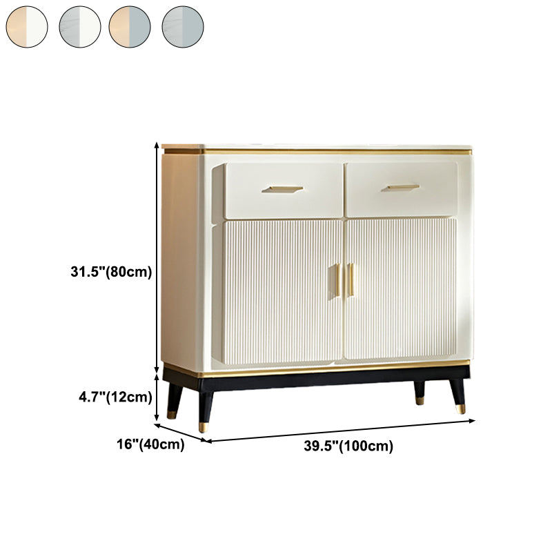 Glam Style Sideboard Wooden Dining Sideboard with Doors for Living Room