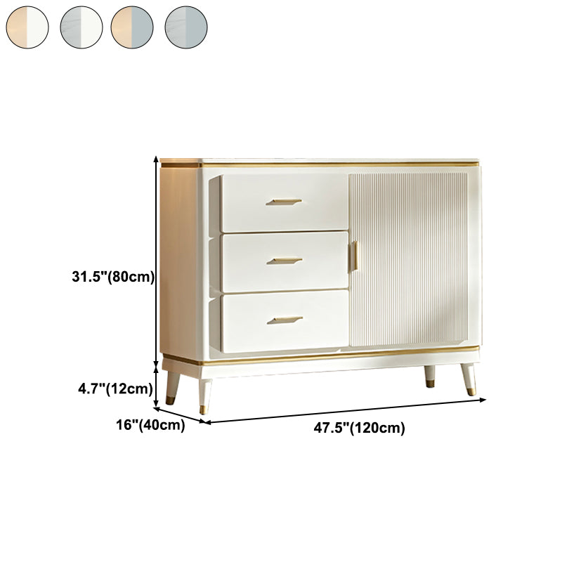 Glam Style Sideboard Wooden Dining Sideboard with Doors for Living Room