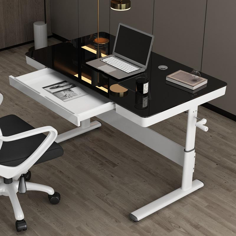 Contemporary Metal Trestle Base Desk Standing Desk Converter  for Office