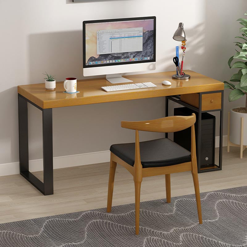 Modern Style Writing Desk Rectangular Solid Wood Sled Office Desk for Home