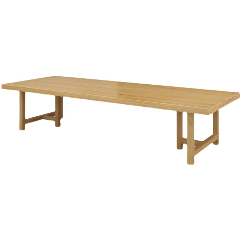 Pine Solid Wood Meeting Table Modern Style Rectangle Office Desk