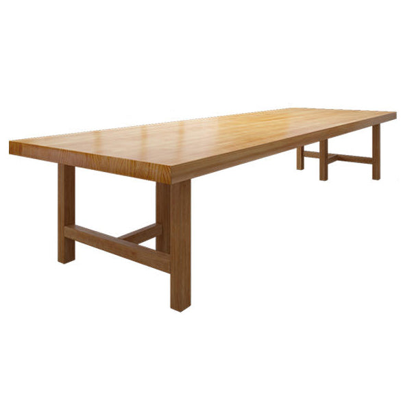 Pine Solid Wood Meeting Table Modern Style Rectangle Office Desk