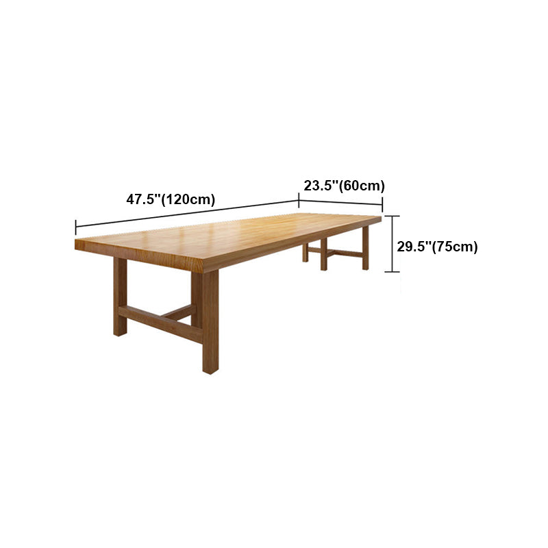 Pine Solid Wood Meeting Table Modern Style Rectangle Office Desk