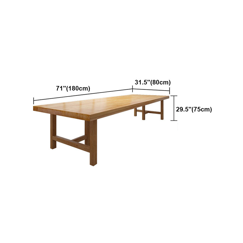 Pine Solid Wood Meeting Table Modern Style Rectangle Office Desk