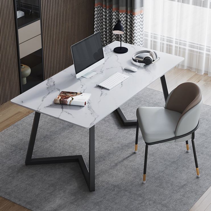 Rectangle Office Table Industrial Working Desk with Seld Base