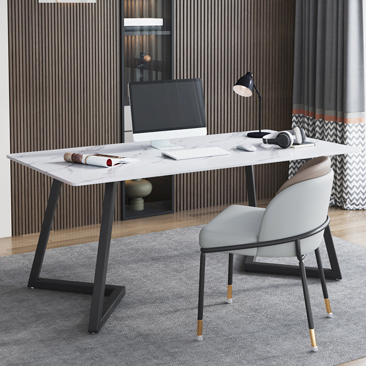 Rectangle Office Table Industrial Working Desk with Seld Base