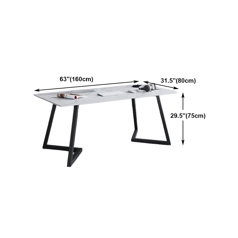 Rectangle Office Table Industrial Working Desk with Seld Base