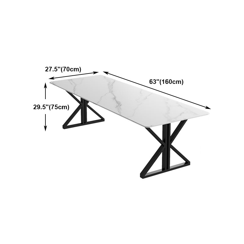 Rectangle Meeting Table Industrial Office Desk of Sintered Stone