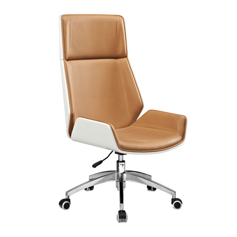 High Back Executive Chair Contemporary Armless Chair with Wheels