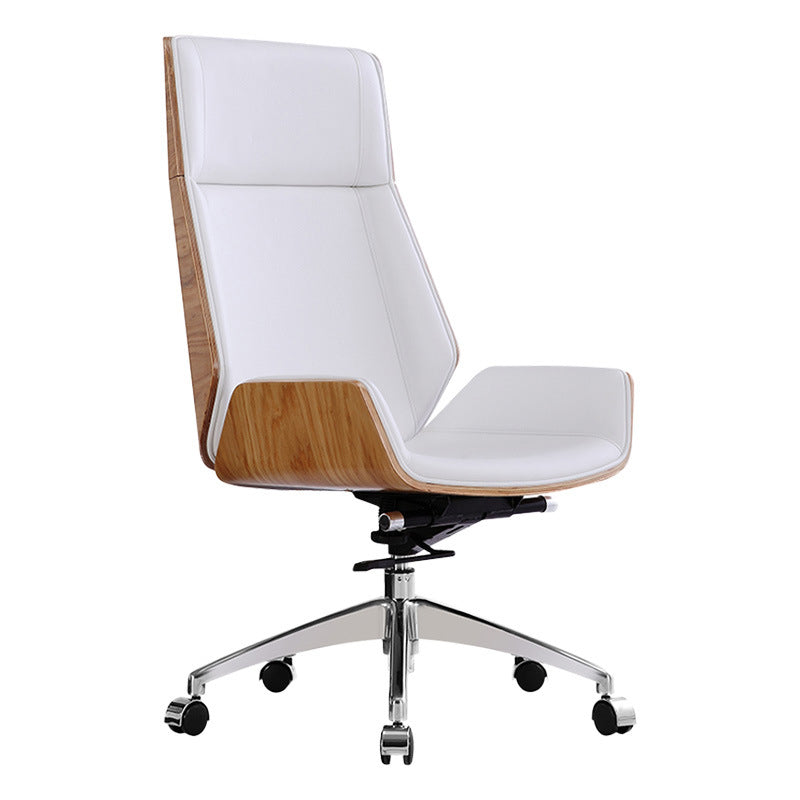 High Back Executive Chair Contemporary Armless Chair with Wheels