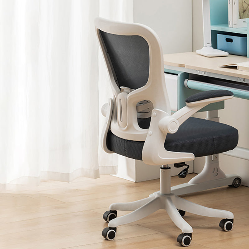 Contemporary Plastic Arm Desk Chair Height-adjustable Office Chair