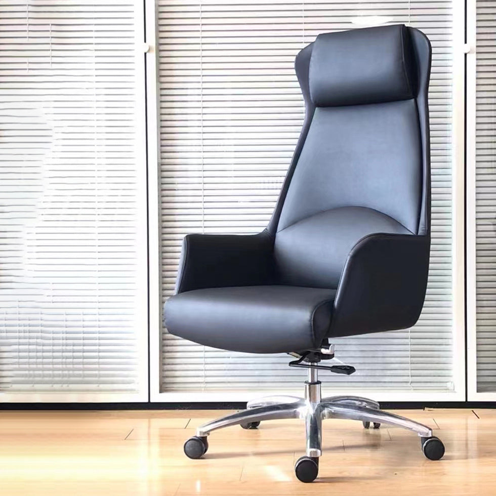 High Back Executive Office Chair Modern Faux Leather Task Chair with Swivel