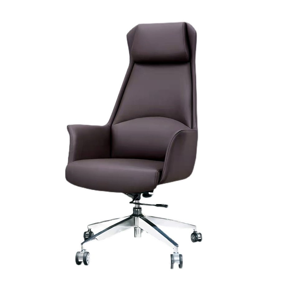 High Back Executive Office Chair Modern Faux Leather Task Chair with Swivel