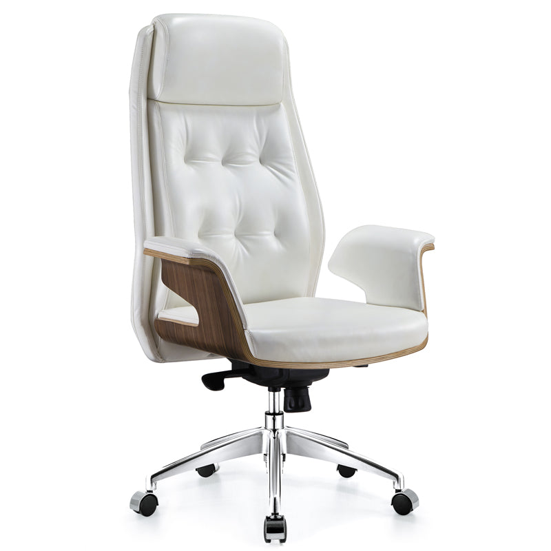 High Back Arm Working Chair Modern Faux Leather Executive Chair