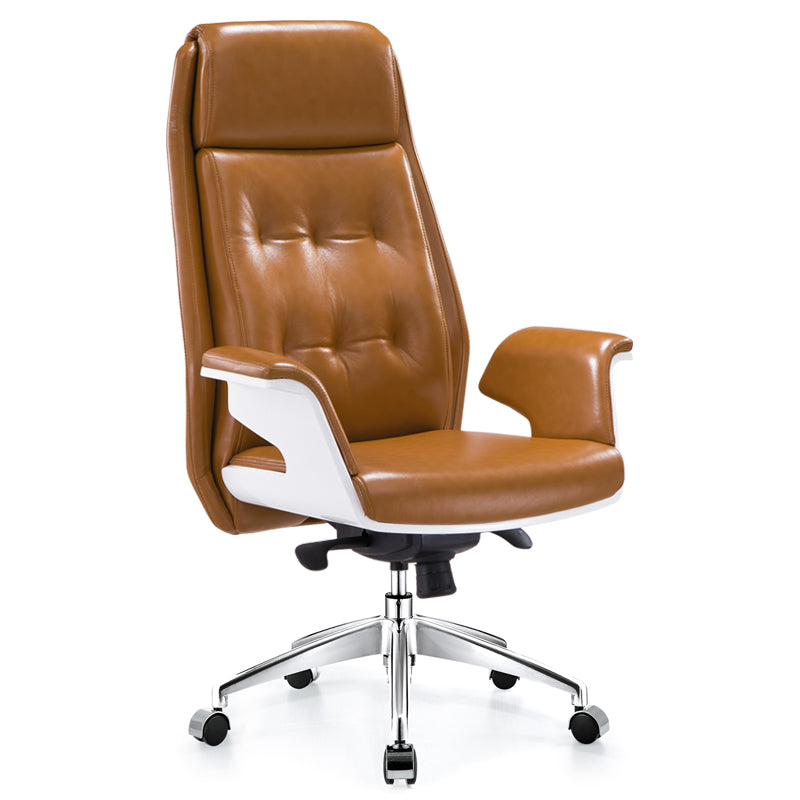 High Back Arm Working Chair Modern Faux Leather Executive Chair