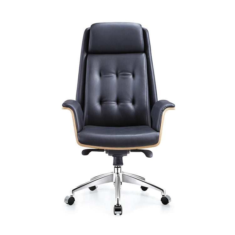 High Back Arm Working Chair Modern Faux Leather Executive Chair