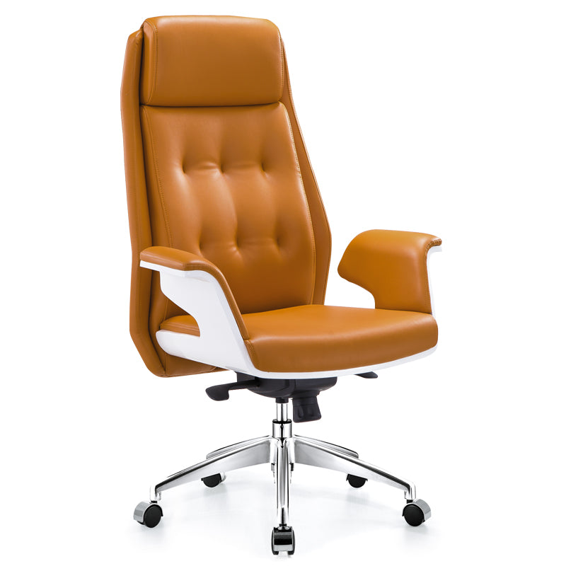 High Back Arm Working Chair Modern Faux Leather Executive Chair