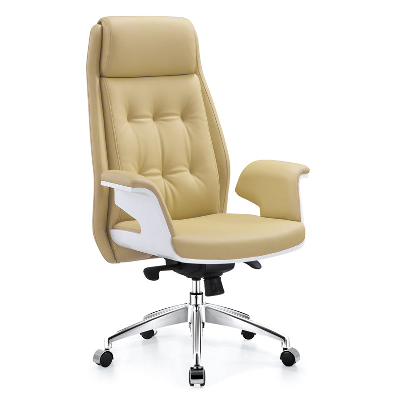 High Back Arm Working Chair Modern Faux Leather Executive Chair