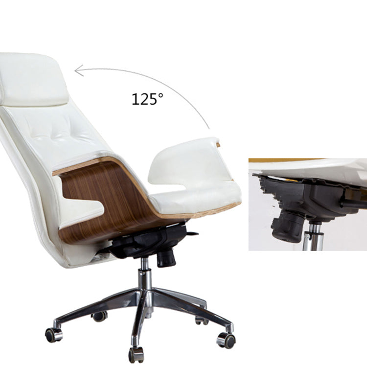 High Back Arm Working Chair Modern Faux Leather Executive Chair