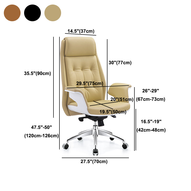 High Back Arm Working Chair Modern Faux Leather Executive Chair