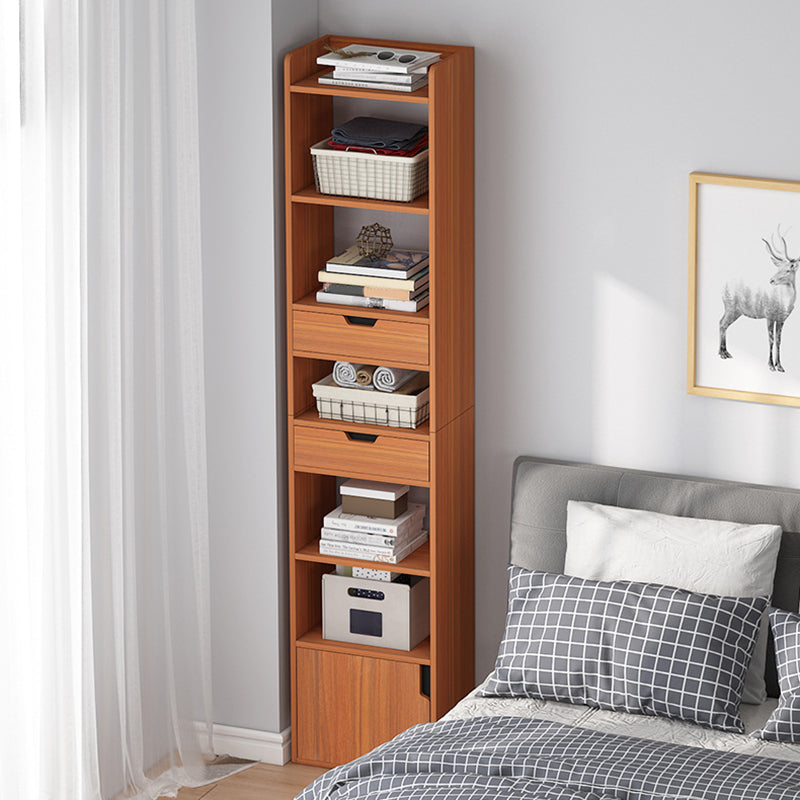 Vertical Shelf Bookcase With Shelves Closed Back Bookshelf for Office