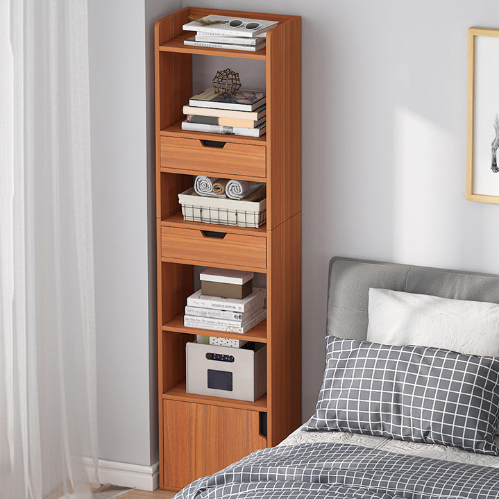 Vertical Shelf Bookcase With Shelves Closed Back Bookshelf for Office