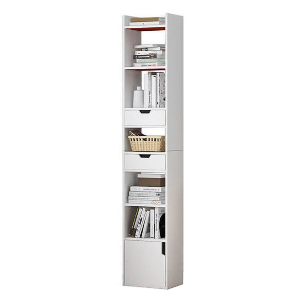 Vertical Shelf Bookcase With Shelves Closed Back Bookshelf for Office