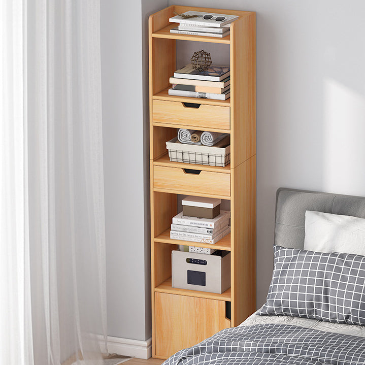 Vertical Shelf Bookcase With Shelves Closed Back Bookshelf for Office