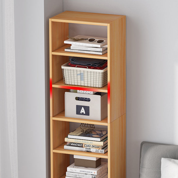 Vertical Shelf Bookcase With Shelves Closed Back Bookshelf for Office