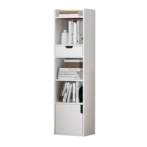 Vertical Shelf Bookcase With Shelves Closed Back Bookshelf for Office