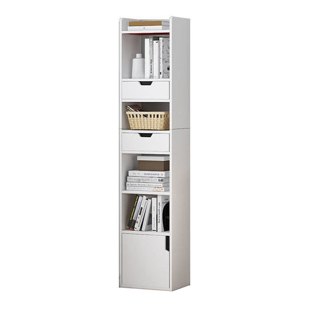 Vertical Shelf Bookcase With Shelves Closed Back Bookshelf for Office