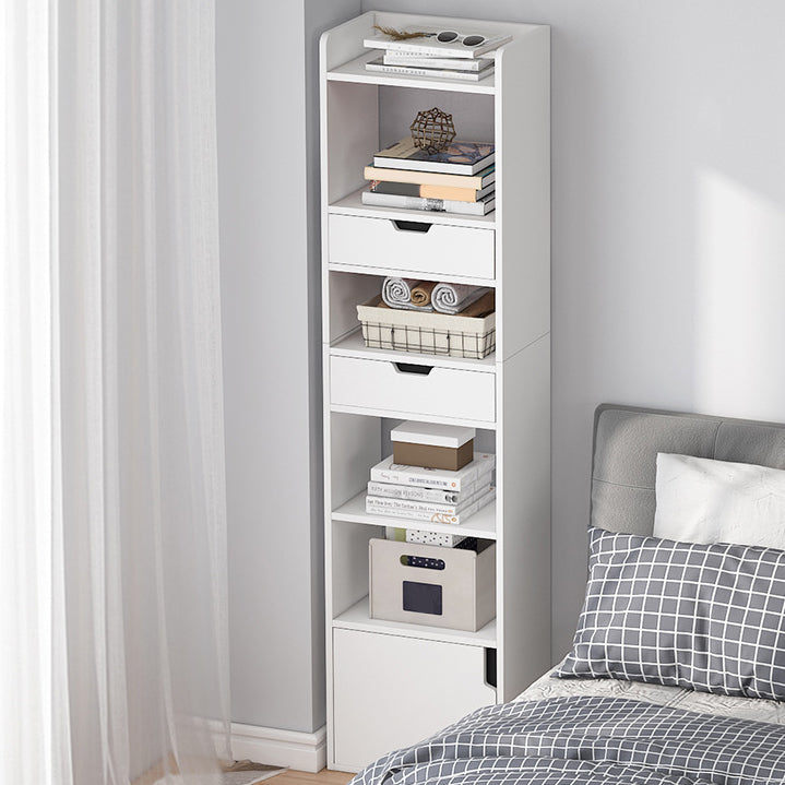 Vertical Shelf Bookcase With Shelves Closed Back Bookshelf for Office