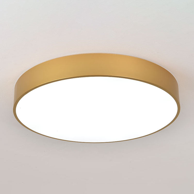 Modern Metal Ceiling Light Round Gold LED Flush Mount Light for Office