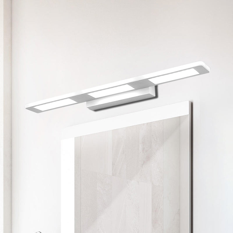 Luz de pared de tocador de acrílico rectangular LED modernista tocador blanco Luz en blanco/cálida luz