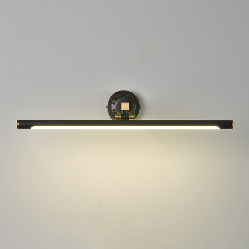 Metal Linear Shape Wall Lights Postmodern Style 1 Light Wall Mount Fixture for Bathroom