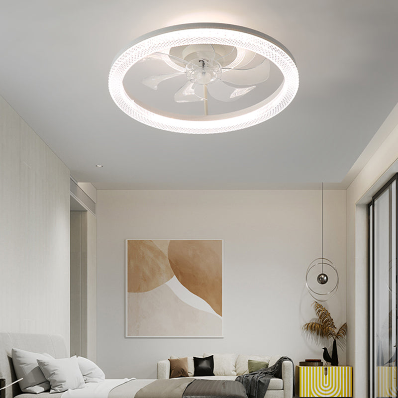 2 Light Ceiling Fan Lighting Modern Style Metal Ceiling Fan Light for Living Room