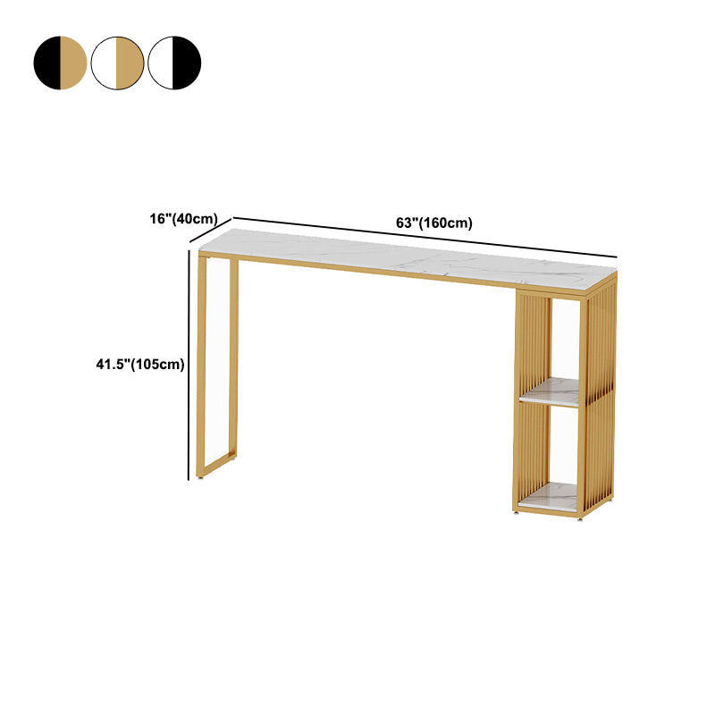 Contemporary Bar Table 42-inch Height Artificial Marble Top Bar Table