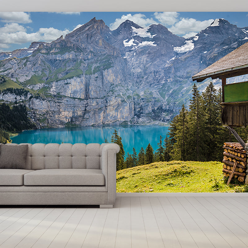 Mountain Photography Environmental Wallpaper Living Room Wall Mural