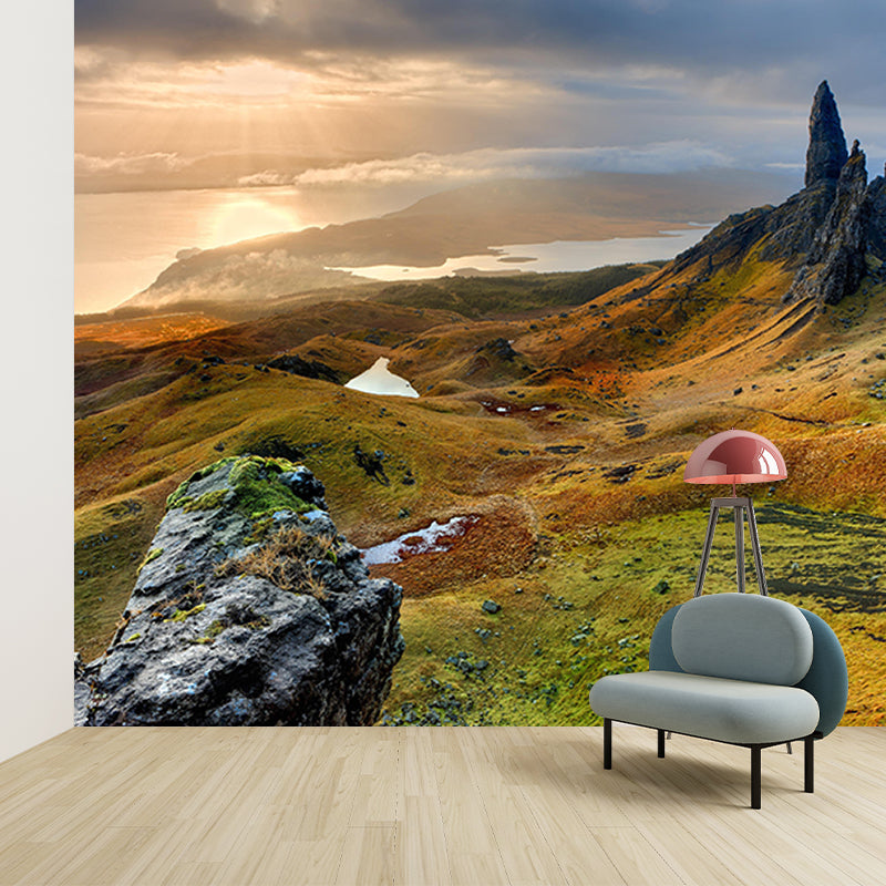 Environment Friendly Mountain Photography Wall Mural Living Room Wallpaper