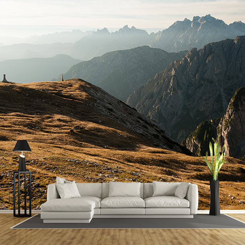 Environmental Photography Wall Mural Mountain Drawing Room Mural Wallpaper