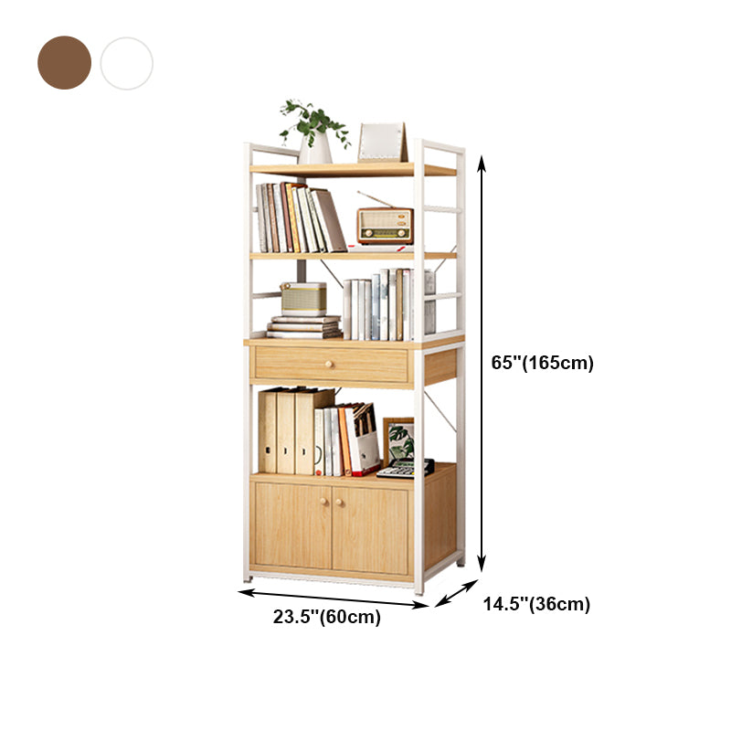 Contemporary Style Bookcase Vertical Open Back Bookshelf for Home Office