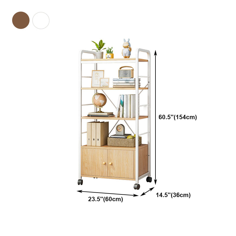 Contemporary Style Bookcase Vertical Open Back Bookshelf for Home Office