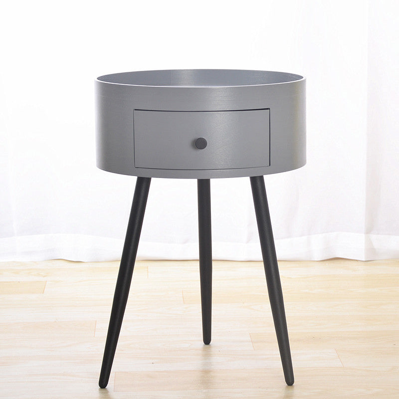 Modern 21.1" Tall 1-drawer Wooden Nightstand Metal Legs Night Stand