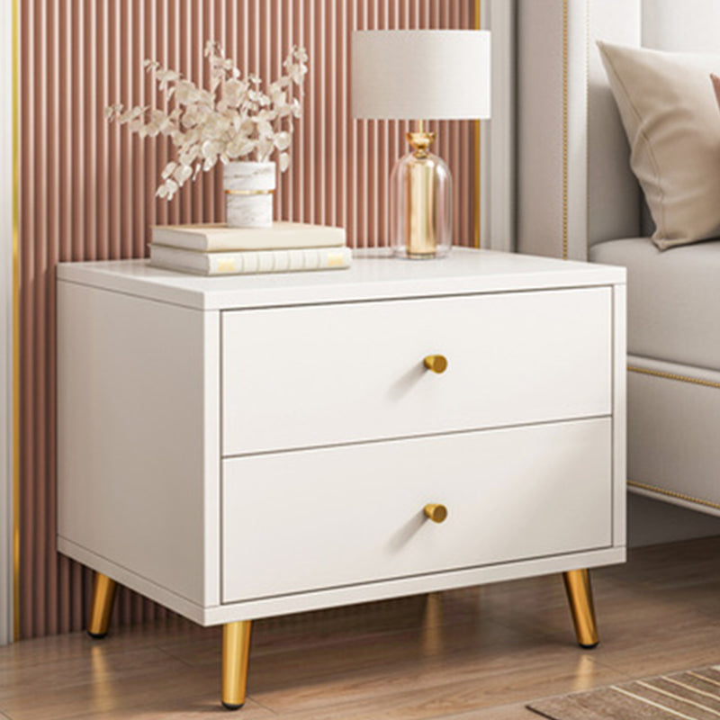 Modern Style Plate Countertop Metal Cabinet Leg White Nightstand