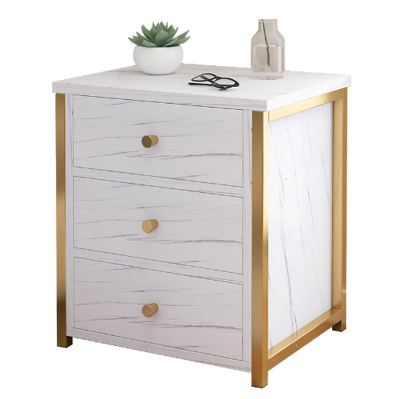 Modern Style Plate Countertop Metal Frame White/wood/walnut/off-white Nightstand