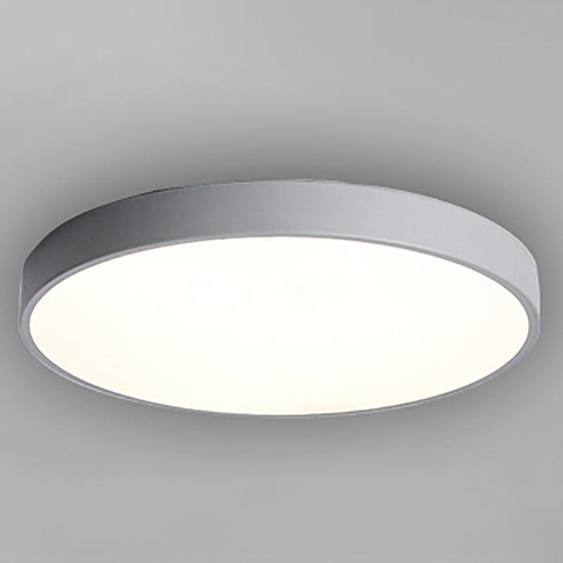 1 Light Round Flush Mount Light Modern Style Metal Flush Mount Lamp