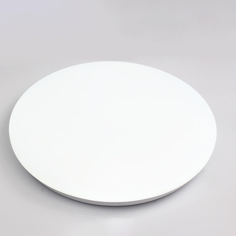 1 Light Round Flush Mount Light Modern Style Metal Flush Mount Lamp in White