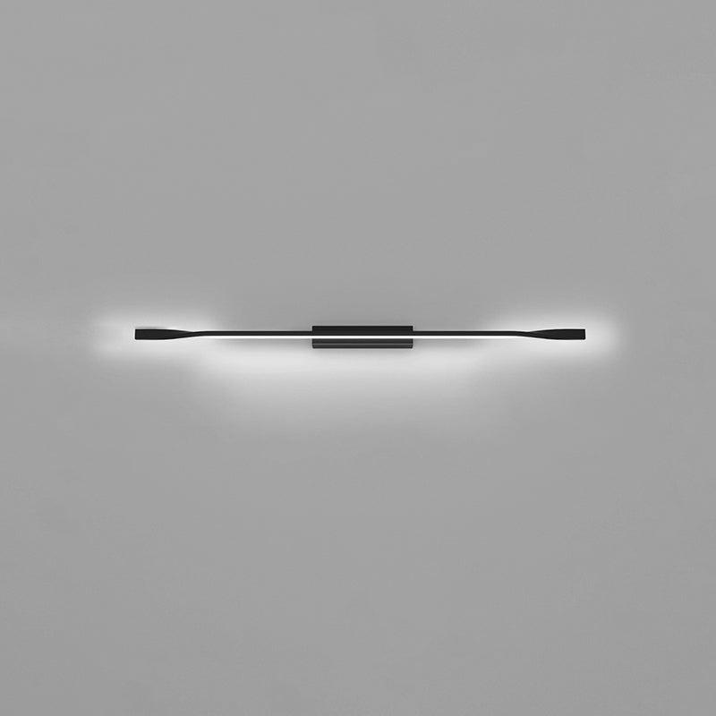 Linear Shape Metal Wall Lights Modern Style Wall Sconce Lights in Black